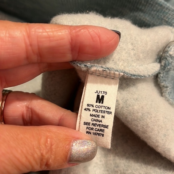 Reflex Blue/Green Heathered Hooded Sweatshirt Sz M NWOT - Picture 5 of 5